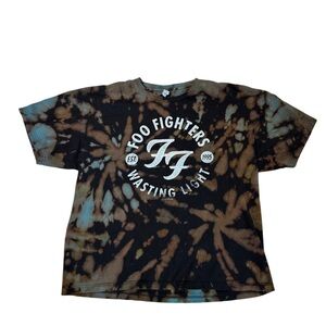 Foo Fighters Tie-Dye Short Sleeve Tee - Black and Brown